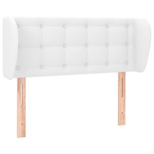 vidaXL Cabecero de cuero sint&eacute;tico blanco 83x23x78/88 cm