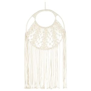 vidaXL Adorno de pared de macram&eacute; algod&oacute;n 40x80 cm