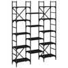 vidaXL Estanter&iacute;a madera de ingenier&iacute;a negra 127,5x28,5x172,5 cm