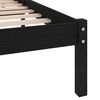 vidaXL Estructura de cama sin colchón madera maciza negro 140x200 cm