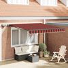 vidaXL Toldo Retr&aacute;ctil Manual Naranja y marr&oacute;n 300 x 250 cm tela