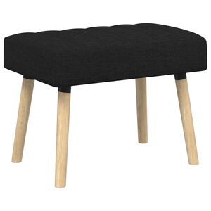 vidaXL Banco con tapizado en canal Negro 60 x 40 x 45 cm Tela