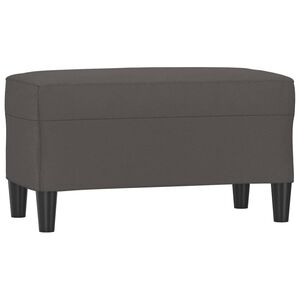 vidaXL Banco de cuero sint&eacute;tico gris 70x35x41 cm