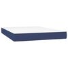 vidaXL Cama box spring con colch&oacute;n tela azul 140x190 cm
