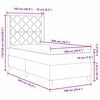 vidaXL Cama tipo Box Spring con colch&oacute;n Marr&oacute;n 140 x 200 cm tela