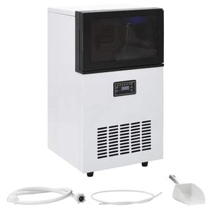 vidaXL M&aacute;quina de hacer cubitos de hielo negra 45 kg/24 h