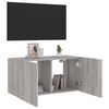 vidaXL Mueble de TV de pared con luces LED gris Sonoma 80x35x41 cm