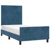 vidaXL Estructura de cama sin colchón terciopelo azul oscuro 100x200cm