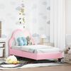 vidaXL Estructura de cama para niños pequeños con cabecera Rosa