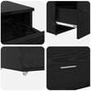 vidaXL Gabinete con cajones con rueda Negro 55 x 45 x 33.5 cm