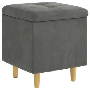 vidaXL Ottoman con Almacenamiento Gris oscuro 40 x 40 x 45 cm