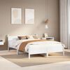 vidaXL Estructura de cama sin colch&oacute;n madera de pino blanca 140x200 cm