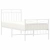 vidaXL Estructura cama sin colch&oacute;n con estribo metal blanco 75x190 cm