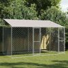 vidaXL Jaula para perro Plateado 400 x 200 x 256 cm Acero Galvanizado