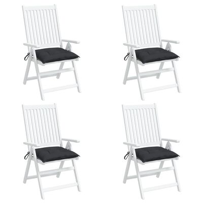 vidaXL Cojines de silla de jardín 4 uds tela Oxford negro 50x50x7 cm