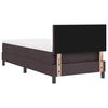 vidaXL Cama tipo Box Spring con colch&oacute;n Marr&oacute;n Oscuro 90 x 190 cm tela