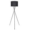 vidaXL L&aacute;mpara de pie con soporte negro 139 cm