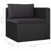 vidaXL Set muebles de jard&iacute;n 9 piezas y cojines rat&aacute;n sint&eacute;tico negro
