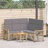 vidaXL Conjunto de sof&aacute; reclinable de jard&iacute;n Manual Beige y Gris Claro
