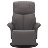 vidaXL Sill&oacute;n reclinable con reposapi&eacute;s cuero sint&eacute;tico gris