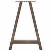 vidaXL Patas para mesa de comedor en forma de A (2 unidades, 50 x 72-73 cm, acero)