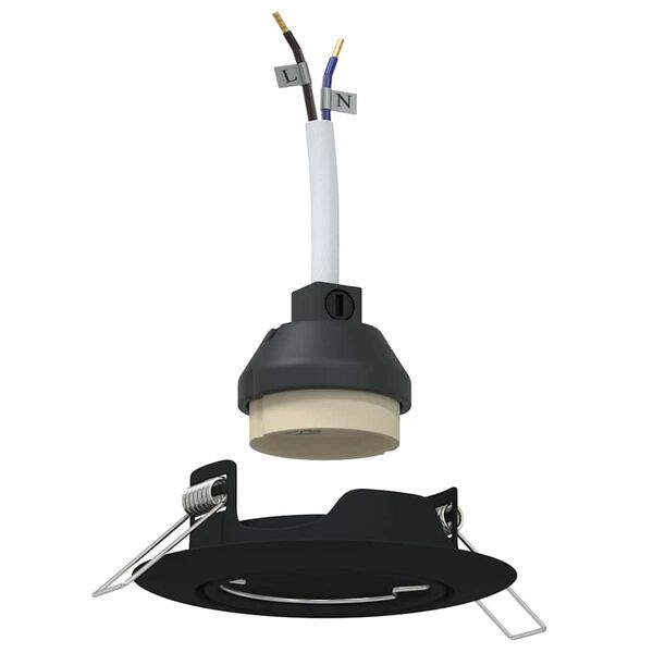 vidaXL Foco 24 pcs Negro 9 x 9 x 2.5 cm Metal