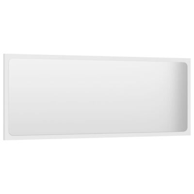 vidaXL Espejo de baño madera contrachapada blanco 100x1,5x37 cm