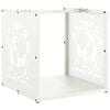 vidaXL Le&ntilde;ero blanco 40x40x40 cm Acero laminado en fr&iacute;o