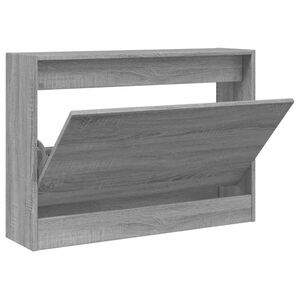 vidaXL Zapatero de madera de ingenier&iacute;a gris Sonoma 80x21x57 cm