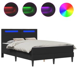 vidaXL Estructura de cama Negro 140 x 190 cm Cuero sint&eacute;tico