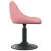 vidaXL Silla de comedor giratoria 6 uds terciopelo rosa
