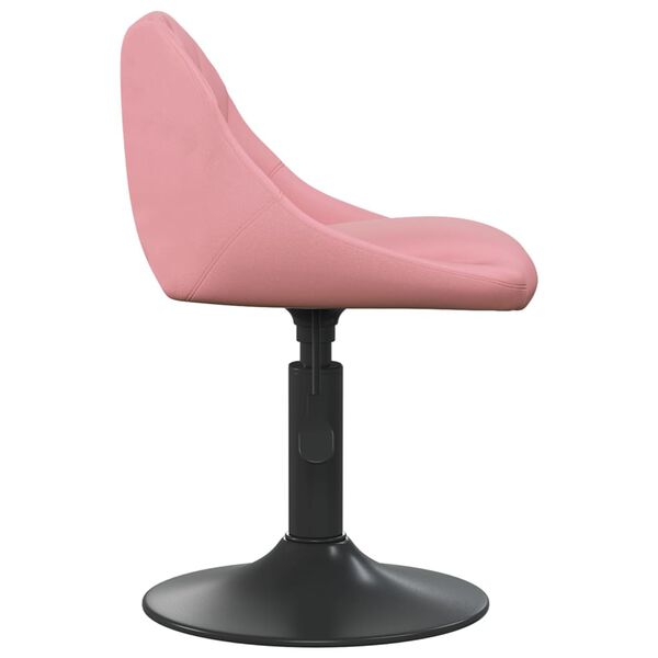 vidaXL Silla de comedor giratoria 6 uds terciopelo rosa