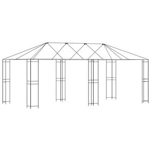 vidaXL Estructura de gazebo sin tela de gazebo 6 x 3 m Negro Acero