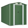vidaXL Cobertizo de jard&iacute;n acero galvanizado verde 192x357x223 cm