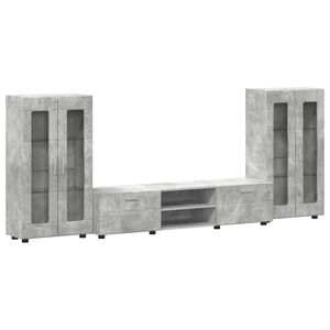 vidaXL Conjunto de mueble de TV FLORIN 3 pcs Gris Concreto