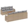 vidaXL Conjunto de sof&aacute;s de jard&iacute;n 8 uds. Beige y Gris Claro
