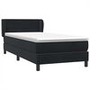 vidaXL Cama box spring con colch&oacute;n cuero sint&eacute;tico negro 80x220 cm