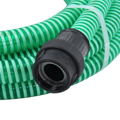 vidaXL Manguera de succión con conectores de PVC PVC verde 26 mm 10 m