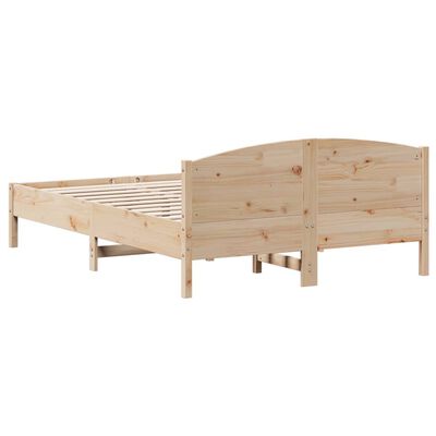 vidaXL Estructura de cama con cabecero madera de pino blanco 150x200cm