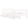 vidaXL Estructura cama infantil y cajones madera pino blanco 80x160 cm
