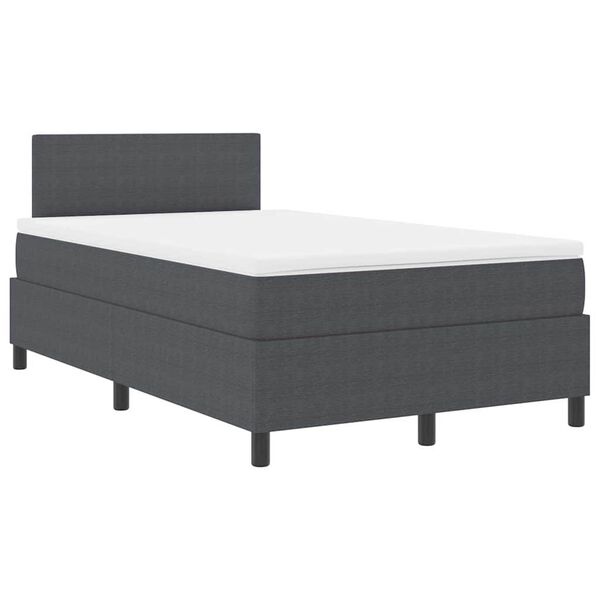 vidaXL Cama tipo Box Spring Gris Oscuro y 120 x 190 cm Tela de Pana