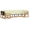 vidaXL Conjunto de sof&aacute;s de exterior 7 uds. Blanco y Crema