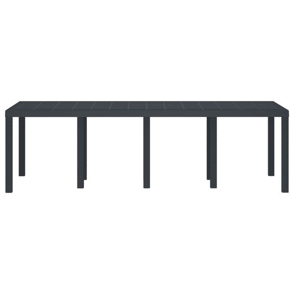 vidaXL Mesa de comedor de jard&iacute;n Antracita 250 x 100 x 73 cm