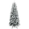 vidaXL &Aacute;rbol de Navidad artificial con 300 LEDs y nieve flocada 240 cm