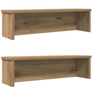 vidaXL Estantes de cocina apilables 2 uds roble artesanal 50x15x16 cm