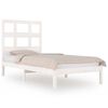 vidaXL Estructura cama sin colch&oacute;n madera maciza pino blanca 100x200cm