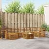 vidaXL Juegos de sof&aacute;s 8 pcs Natural Madera de Acacia S&oacute;lida
