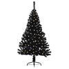 vidaXL &Aacute;rbol de Navidad Artificial Preiluminado Negro 120 cm PVC