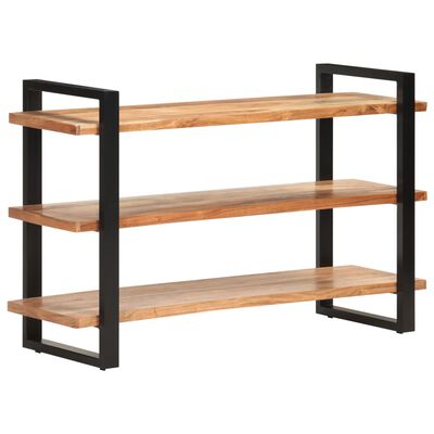 vidaXL Aparador con 3 estantes madera maciza de acacia 120x40x75 cm