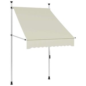 vidaXL Toldo retr&aacute;ctil de operaci&oacute;n manual color crema 100 cm